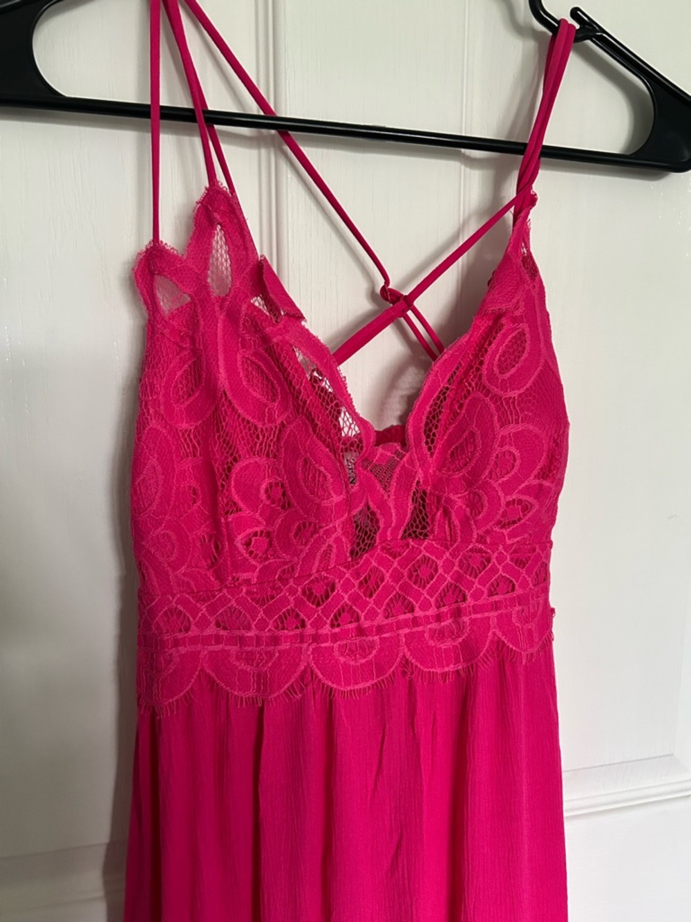 Zenana Outfitters Pink Lace Spaghetti Strap Dress - Picture 2 of 4